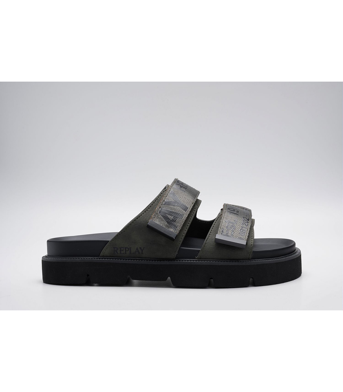 ロゴバンドフラットソールサンダル